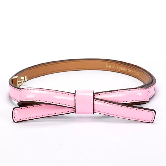 Kate Spade Pink Patent Leather Shoestring Bow Belt (size medium) - Picture 8 of 8